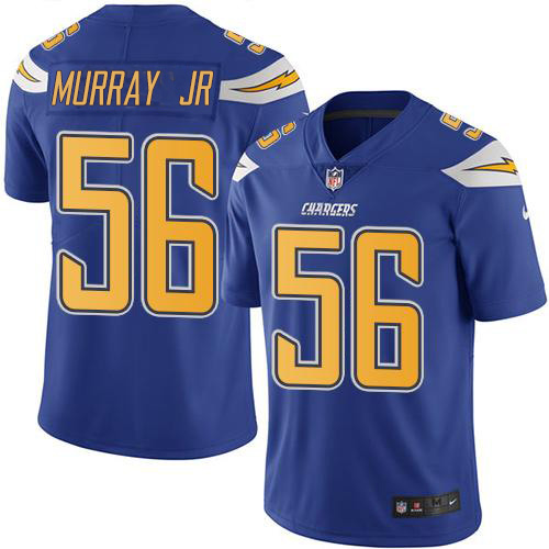 Nike Chargers #56 Kenneth Murray Jr Electric Blue Youth Stitched NFL Limited Rush Jersey